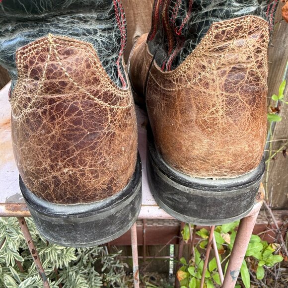 Ariat Mens Leather Cowboy Work Boots 9.5 Square Toe Western Rancher ATS 10016280 - Picture 16 of 16